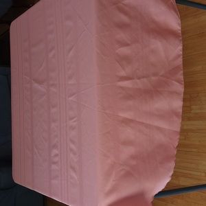 A pretty pink round tablecloth